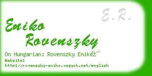 eniko rovenszky business card